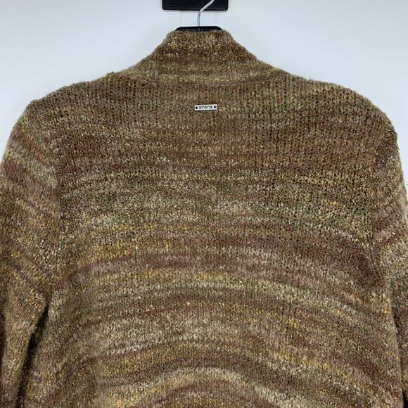 Prana Cardigan Sabina Duster Brown Khaki Marbled Wool Blend Open - Picture 10 of 12